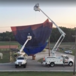 Hot Air Balloon Gets Tangled in Power Lines; <br> Some Areas Lose Power