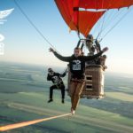 Rope-Walk at a Terrifying Height Between Balloons